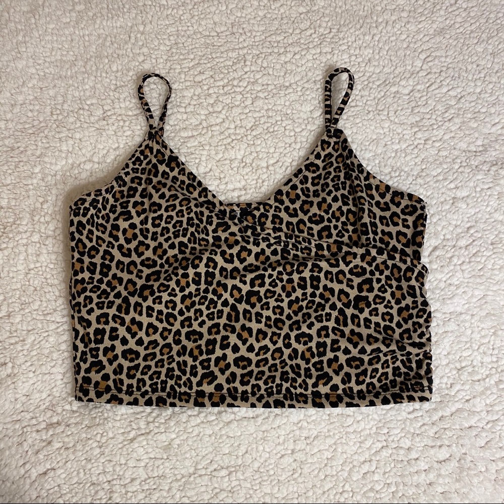 H&M Leopard Strap Crop Top